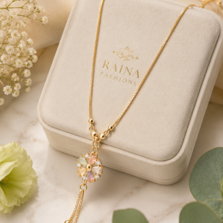 Anti-Tarnish Floral Chain Pendant
