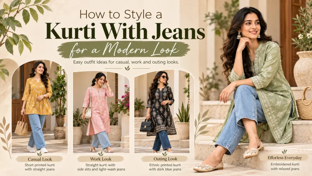 kurti with jeans for a modern look